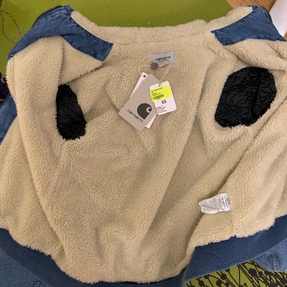 SOLD European Carhartt Sherpa Denim WorkCoat - Picture 2 of 7